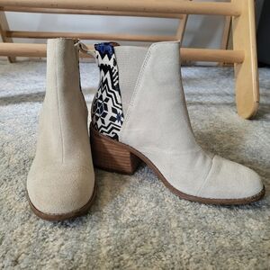 Womens TOMS Birch Suede Heeled Boot, Size 7